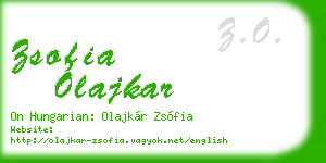 zsofia olajkar business card